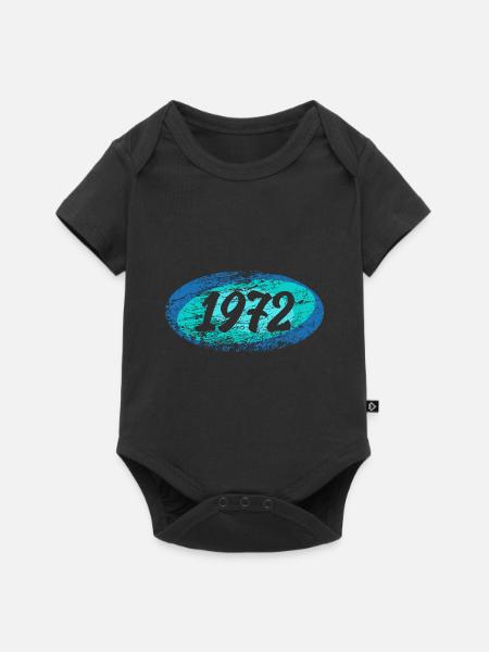 1972 1972 - Baby Premium Kurzarmbody - Schwarz