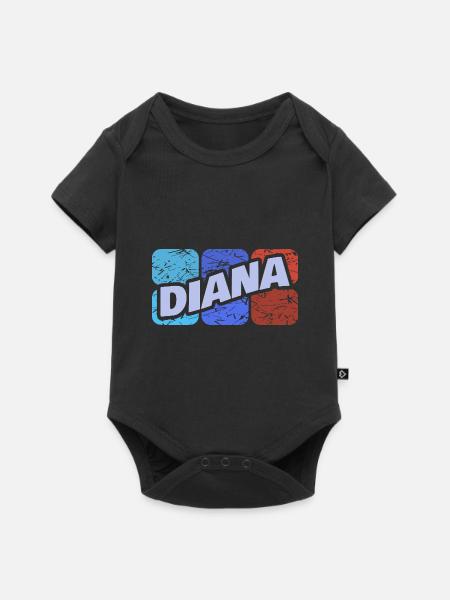 Diana als Diana - Baby Premium Kurzarmbody - Schwarz