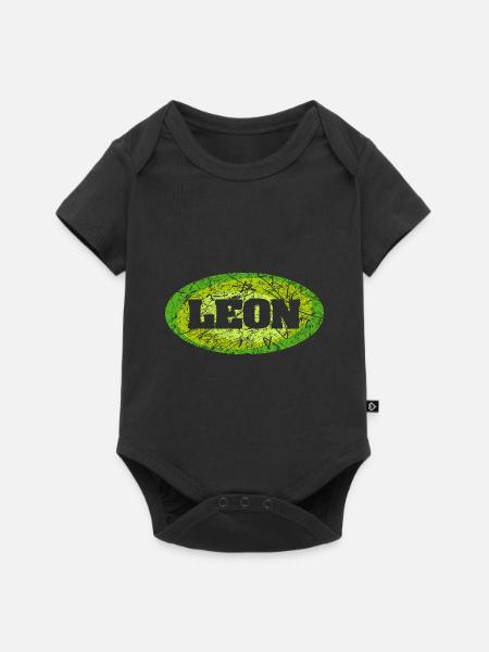 Leon - Baby Premium Kurzarmbody - Schwarz
