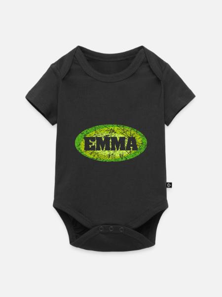 emma - Baby Premium Kurzarmbody - Schwarz