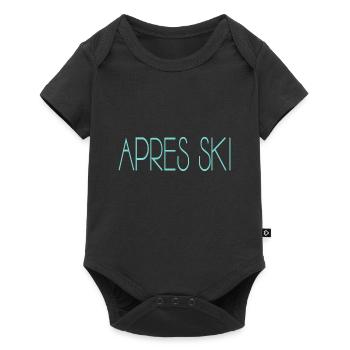 Apres Ski - Baby Premium Kurzarmbody - Schwarz - Vorne