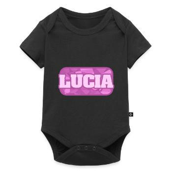 Nature Santé biologique Prénom Lucia - Body à manches courtes Premium Bébé - noir - Devant