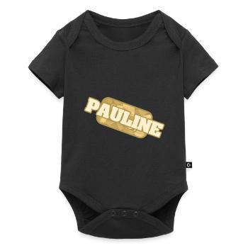 Biographie Pauline - Body à manches courtes Premium Bébé - noir - Devant