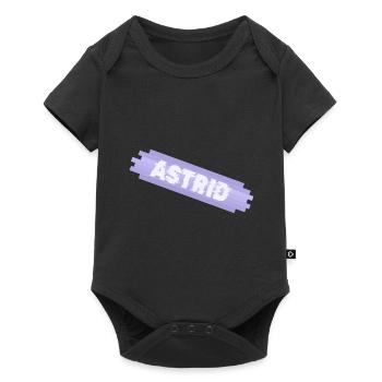 Geschenk für Astrid - Baby Premium Kurzarmbody - Schwarz - Vorne
