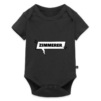 Bildung Zimmerer - Baby Premium Kurzarmbody - Schwarz - Vorne