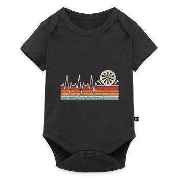Battements de cœur du joueur de fléchettes - Body à manches courtes Premium Bébé - noir - Devant