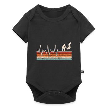 Judo Heartbeat - Baby Premium short-sleeve bodysuit - black - Front