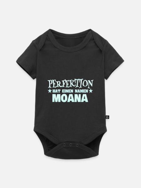 Frauenname Moana - Baby Premium Kurzarmbody - Schwarz