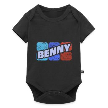 Geschenk für Benny - Baby Premium Kurzarmbody - Schwarz - Vorne
