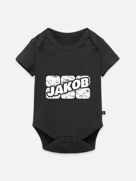 Jakob als Jakob - Baby Premium Kurzarmbody - Schwarz