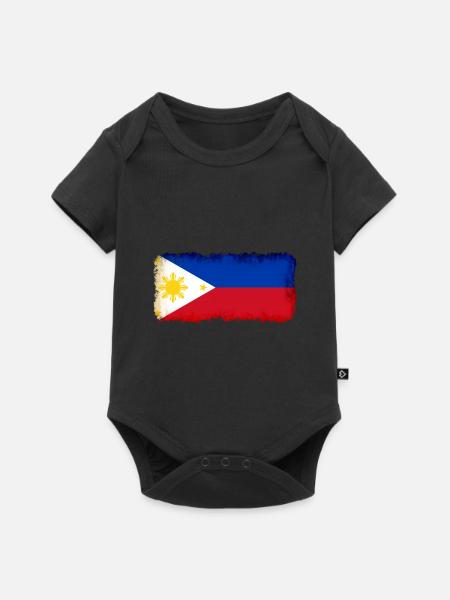 Philippinen Philippinen - Baby Premium Kurzarmbody - Schwarz
