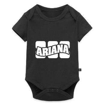 Ariana comme nom - Body à manches courtes Premium Bébé - noir - Devant