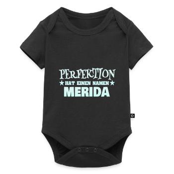 Me als Frauenname - Baby Premium Kurzarmbody - Schwarz - Vorne