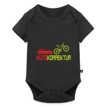 Autokorrektur Auto Fahrrad Umeltschutz - Baby Premium Kurzarmbody - Schwarz - Vorne