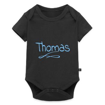 Thomas - Baby Premium Kurzarmbody - Schwarz - Vorne