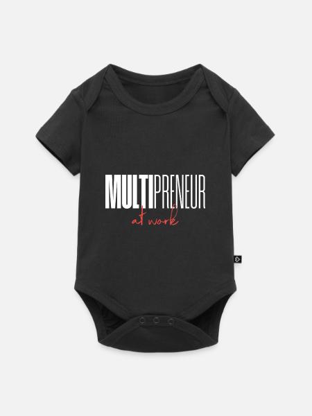 Mulitpreneur at work - Baby Premium Kurzarmbody - Schwarz