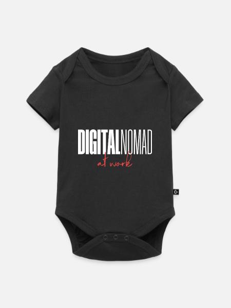 Digitalnomad at work - Baby Premium Kurzarmbody - Schwarz