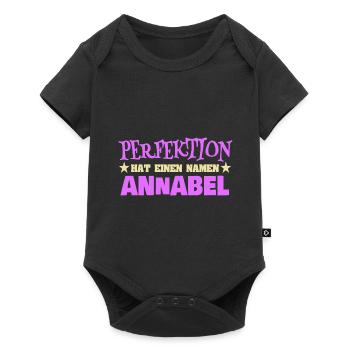 Annabel comme prénom féminin - Body à manches courtes Premium Bébé - noir - Devant