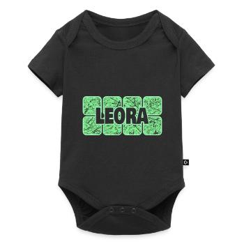 First name Leora - Baby Premium short-sleeve bodysuit - black - Front