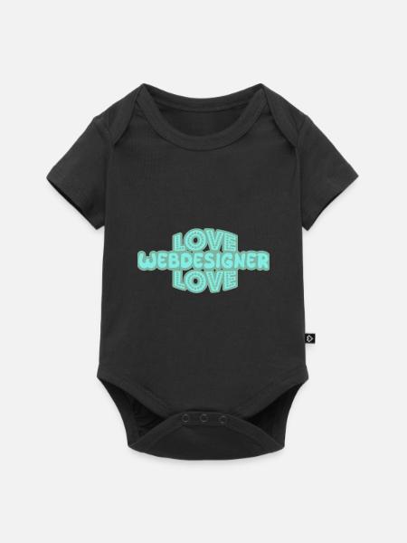 Spruch Webdesigner - Baby Premium Kurzarmbody - Schwarz