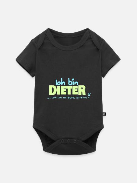 Dieter - Baby Premium Kurzarmbody - Schwarz