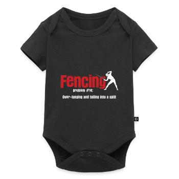 Fechten - Baby Premium Kurzarmbody - Schwarz - Vorne