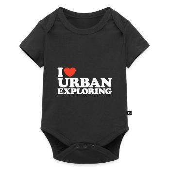 J’adore Urban Exploring Heart Shirt - Body à manches courtes Premium Bébé - noir - Devant