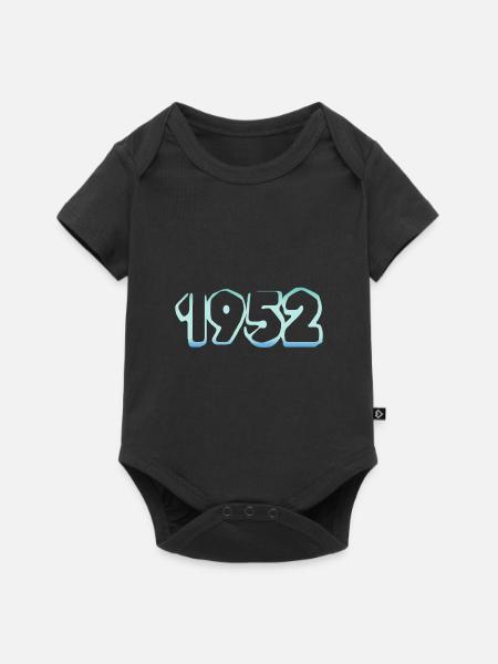 IJsberg 1952 - Premium babyrompertje met korte mouwen  - zwart