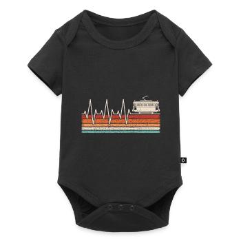 Straßenbahn Herzschlag - Baby Premium Kurzarmbody - Schwarz - Vorne