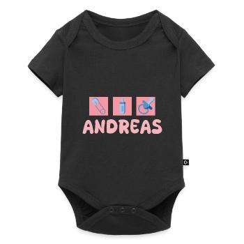 Pacifier Andreas - Baby Premium short-sleeve bodysuit - black - Front
