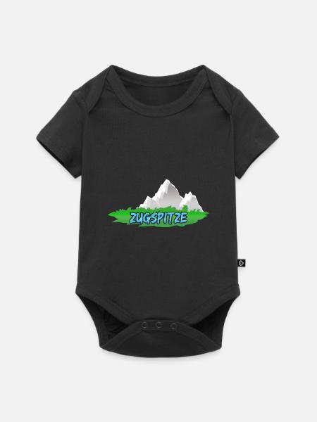 Zugspitze Zugspitze - Baby Premium Kurzarmbody - Schwarz