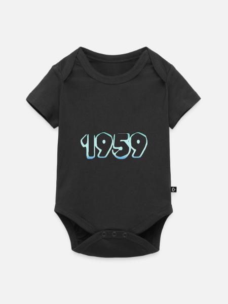 1959 - Baby Premium Kurzarmbody - Schwarz