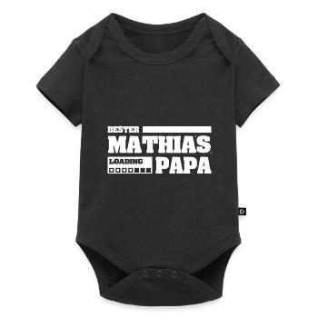Vorname Mathias - Baby Premium Kurzarmbody - Schwarz - Vorne