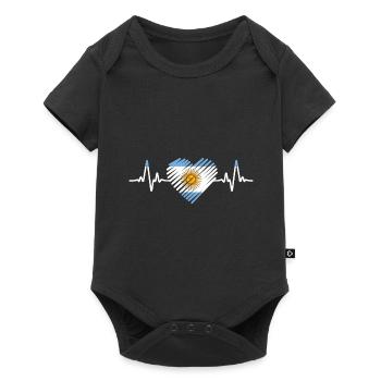 Argentinien - Baby Premium Kurzarmbody - Schwarz - Vorne