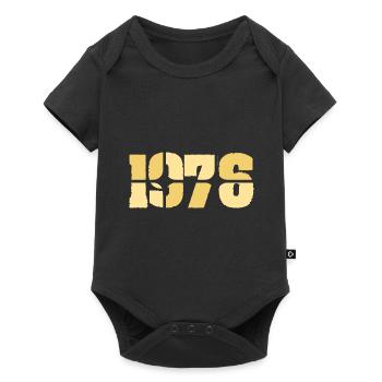 1976 - Baby Premium Kurzarmbody - Schwarz - Vorne