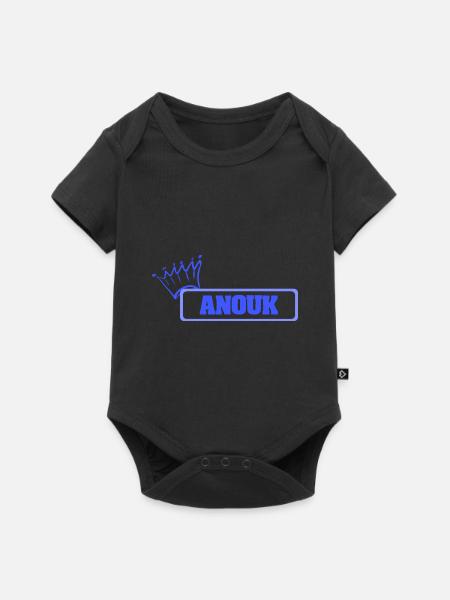 Tochter Anouk - Baby Premium Kurzarmbody - Schwarz