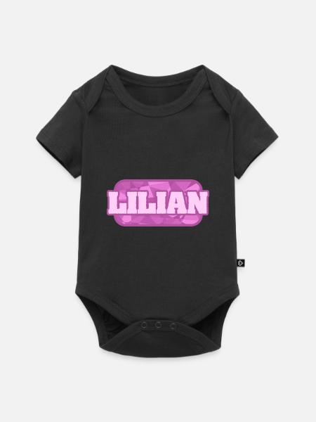 Lilian - Baby Premium Kurzarmbody - Schwarz