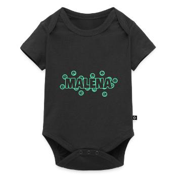 Malena als Lustig - Baby Premium Kurzarmbody - Schwarz - Vorne