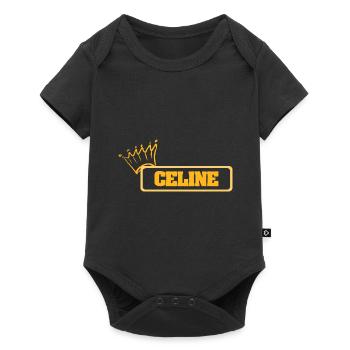 Nom : Céline - Body à manches courtes Premium Bébé - noir - Devant