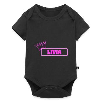 Cadeau pour Livia - Body à manches courtes Premium Bébé - noir - Devant