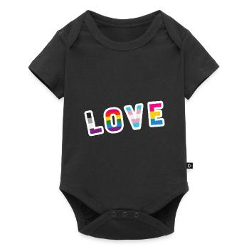 LGBTQ Love Pride Égalité lgbtq+ - Body à manches courtes Premium Bébé - noir - Devant
