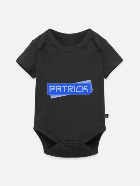 Patrick - Baby Premium Kurzarmbody - Schwarz