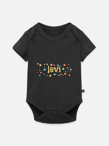 Geschenk für levi - Baby Premium Kurzarmbody - Schwarz
