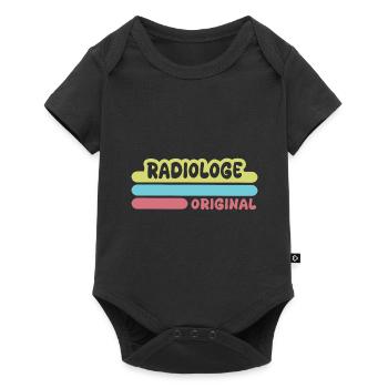 First name Radiologist - Baby Premium short-sleeve bodysuit - black - Front