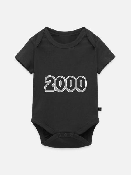 Geboren 2000 - Baby Premium Kurzarmbody - Schwarz