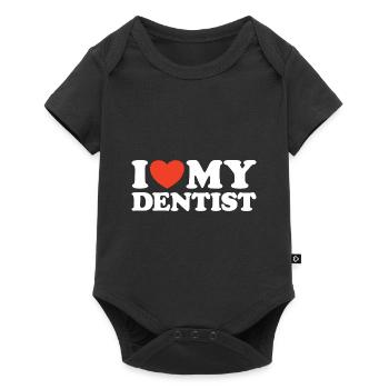 I love my Dentist Heart Shirt - Baby Premium short-sleeve bodysuit - black - Front