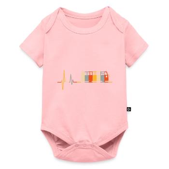 Bus driver Heartbeat Bus ECG Bus Retro - Baby Premium short-sleeve bodysuit - rose - Front