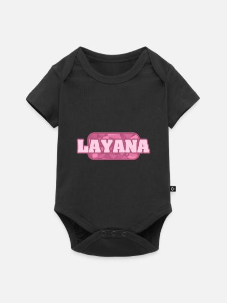 Geschenk für Layana - Baby Premium Kurzarmbody - Schwarz