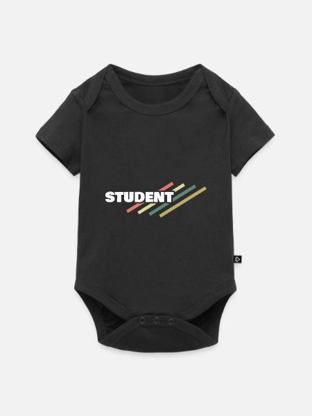 Student als Arbeitsplatz - Baby Premium Kurzarmbody - Schwarz