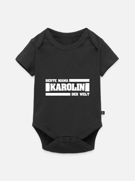 Karolin als Mutter - Baby Premium Kurzarmbody - Schwarz